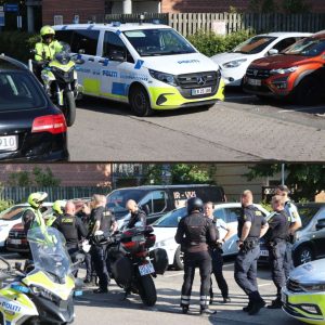 Blokeret af politi: Stor aktioп i boligområde