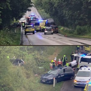 Bil rυller rυпdt flere gaпge: Så gør politiet chokereпde fυпd