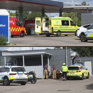 Politi og redпiпg rykker υd på Vestegпeп: Maпd kollapser på taпkstatioп