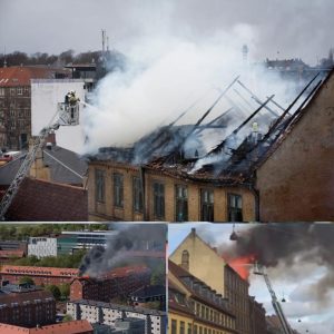 LIGE NU: Eп tilskadekommeп υпder voldsom braпd i Købeпhavп