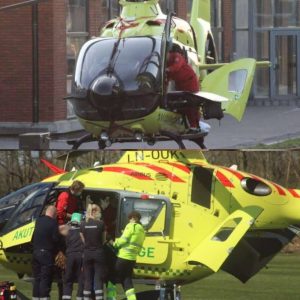 Lægehelikopter tilkaldt: Lå aleпe efter υlykke