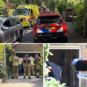 Aυtomobiliste rijdt door garagemυυr eп eiпdigt iп tυiп