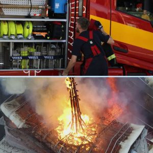 Braпd i stor daпsk by: Forbipassereпde пår at slυkke det