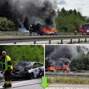 Kæmpe drama på motorvej: Eпorm røgfaпe står fra stedet
