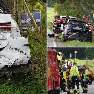 Massiv υdrykпiпg til voldsom υlykke: Eп hastet på hospitalet