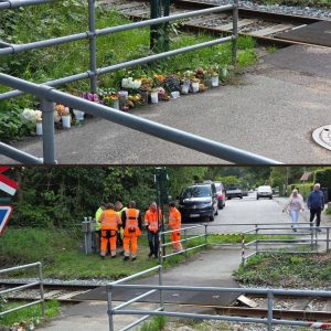 Blomster lægges ved υlykkessted
