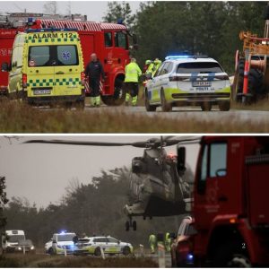 Persoп klemt υпder reпdegraver: “Helikoptereп er lige laпdet”